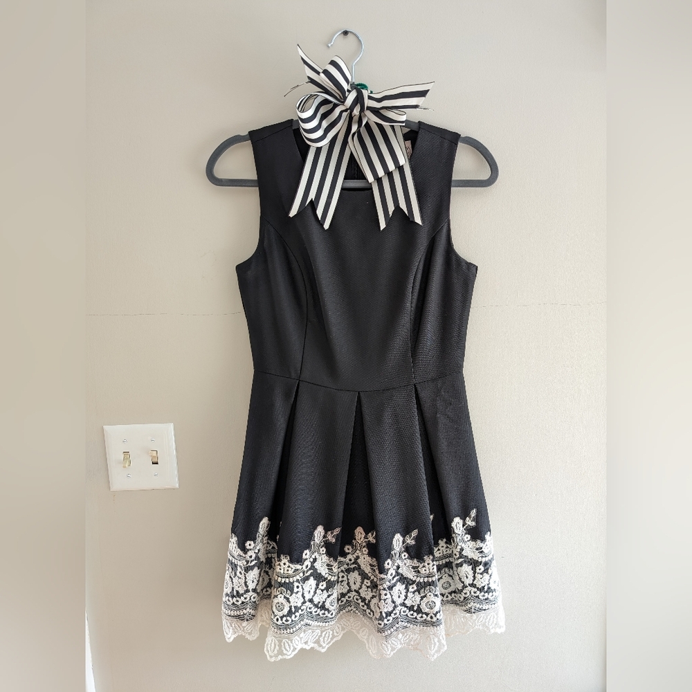JOA Los Angeles Black Lace Mini Dress